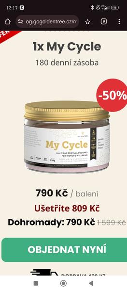 Funguje My Cycle na menstruační cyklus?