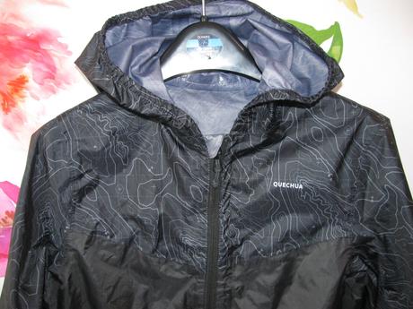Chlapecká bunda s kapucí, větrovka, quechua,146