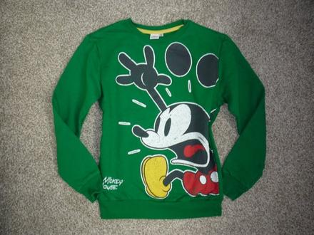 Sytě zelená mikina mickey mouse, disney,146