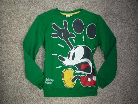 Sytě zelená mikina mickey mouse, disney,146