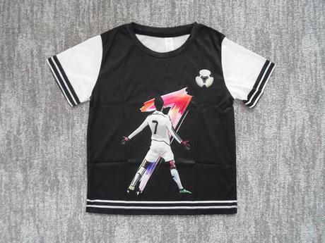 Černé bílé tričko triko krátký rukáv ronaldo, 110