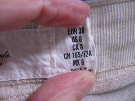 Dámské elastické manšestrové džínové kalhoty, h&m,38