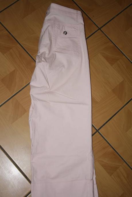Růžové 7/8 kalhoty s kapsami, 38