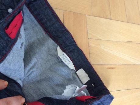 Jeansy/ džíny podšité/vyteplené bavlnou, h&m,116