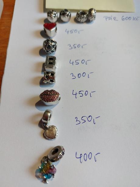 Přebytky přívěšku a korálku, pandora