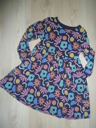 Bavlněné vzorované šaty s dlouhým rukávem, f&f,122