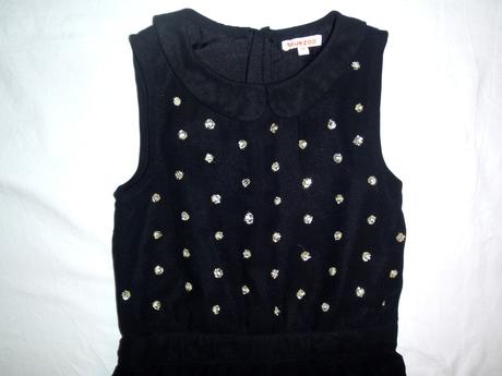 Luxusní černý slavnostní overal s flitříkama, bluezoo,122