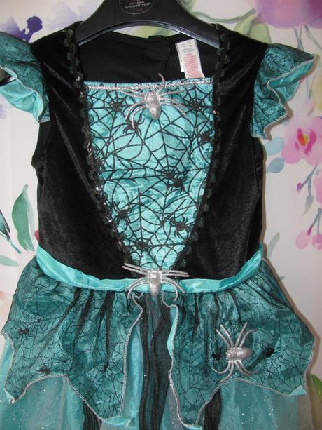 Kostým-tyrkysové šaty, čarodějka,pavoučí princezna,