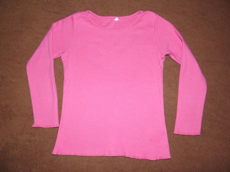 Růžové úpletové tričko zn. c&a vel.110, c&a,110