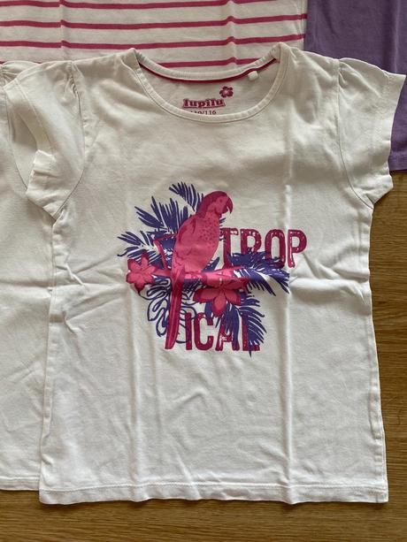 Dívčí trika s kr. rukávem - lupilu, vel. 110/116, lupilu,110