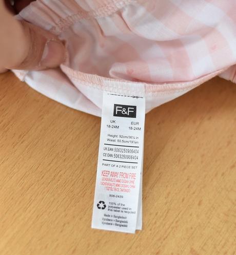 Pyžamo vel. 18 - 24m, f&f,92