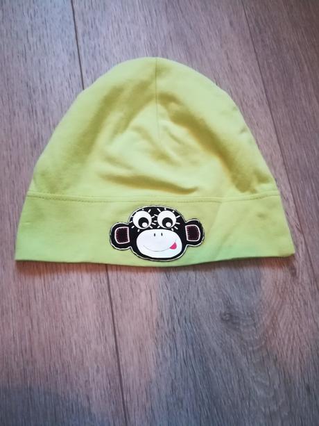 Čepice green monkey / limetková, pinkie,104