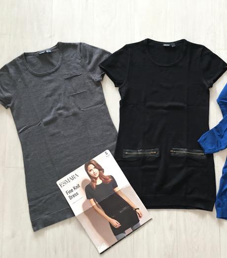 2 ks úpletové tuniky/minišaty esmara, vel. 36/38, esmara,s