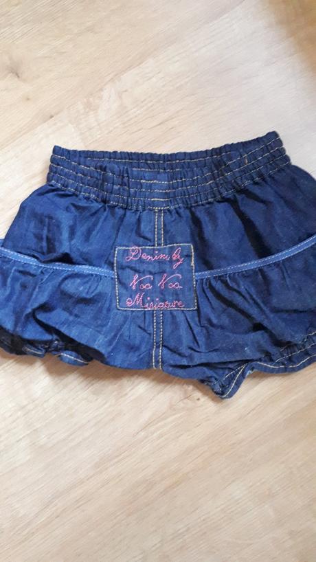 Peckovní balónkové džínové kraťasy šortky, 98