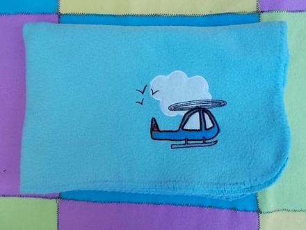 Fleecová deka s vrtulníkem,