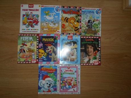 Dvd s pohádkami 10ks,