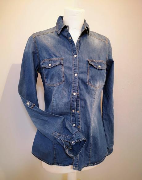 Riflová košile, stradivarius,m