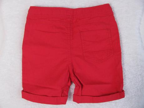 Plátěné červené šortky unisex, 110