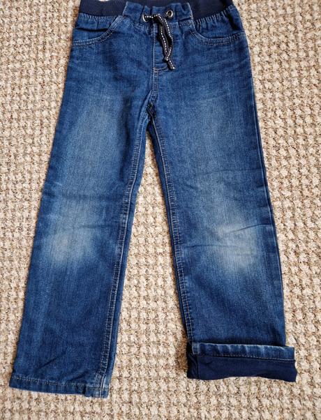 Džíny / rifle podšité / zateplené vel. 116/122, lupilu,116