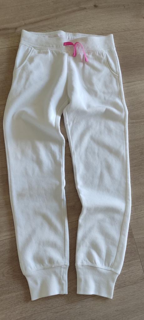 Bílé tepláky h&m vel. 134, h&m,134
