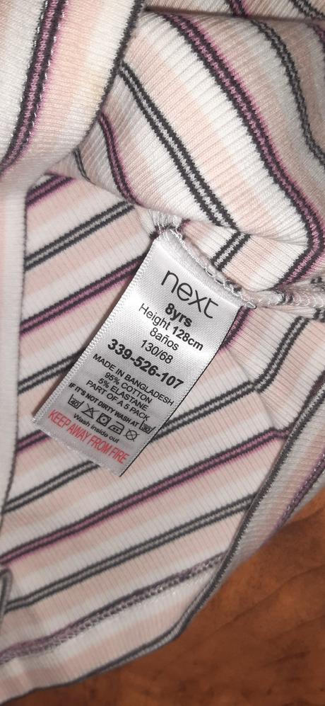 5pack dívčí žebrovana tílka next  128, next,128