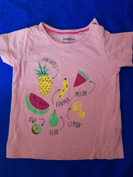 Překrásné růžové tričko s melounem na holčičku, lupilu,74