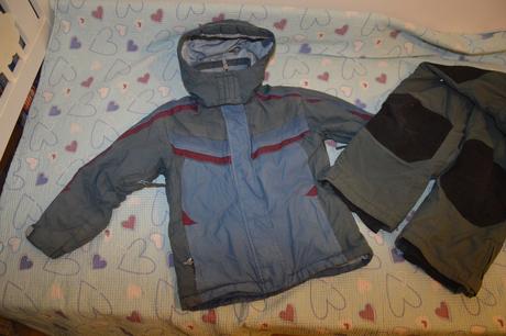 128 zimní lyžařská bunda oteplené kalhoty, 128