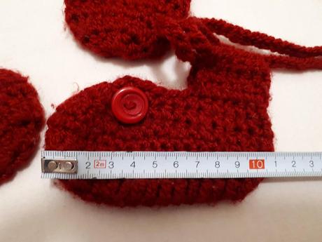 Zimní pletený komplet, čepička, rukavičky, capáčky, 80