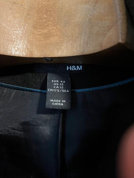 Krásný teplý vlněný kabát, h&m,42