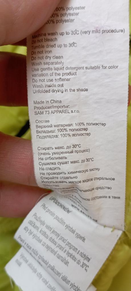 Bunda zelinkavá zn."sam73" vel."l i větší", sam73,l