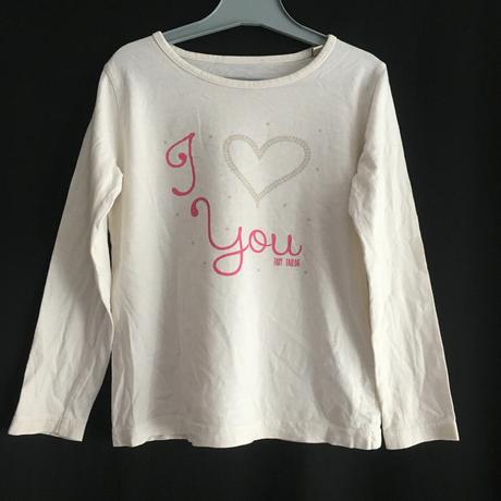 Vel. 104 smetanové triko se srdíčkem, 104