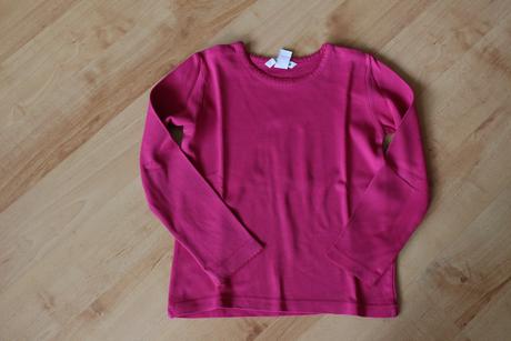 Růžové tričko s dlouhým rukávem zn. h&m , h&m,110