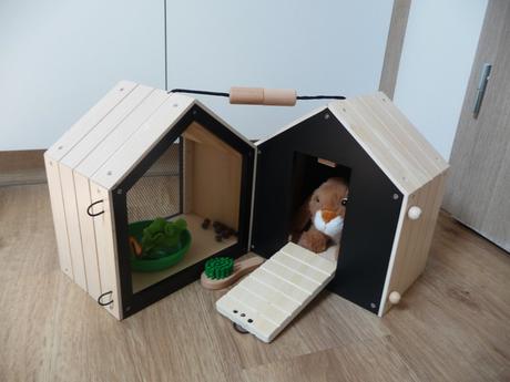 Nové small foot plyšový králík v králíkárně+výběh,