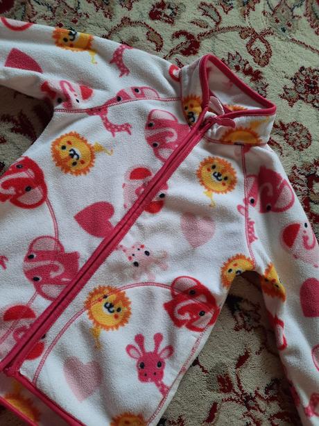 Zvířátková fleecová mikina, h&m,86