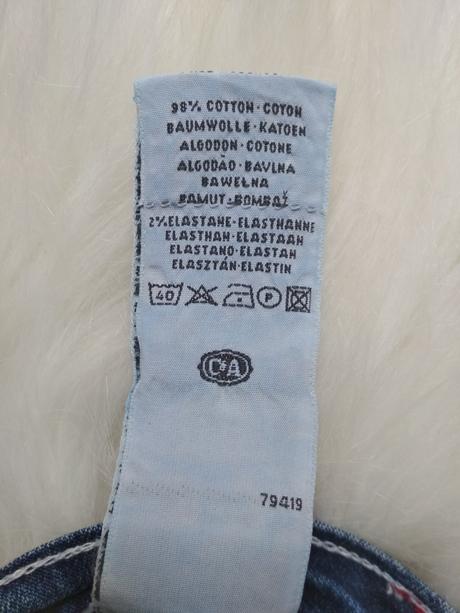 Dívčí riflové tříčtvrťáky zn. c&a, c&a,146