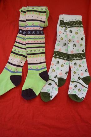 2x dívčí punčocháče,98-110, 98 / 104 / 110