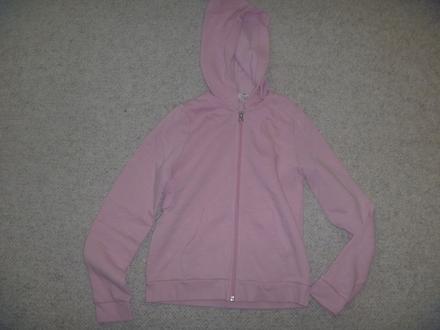 Růžová mikina s kapucí zn. h&m vel. 134/140, h&m,134