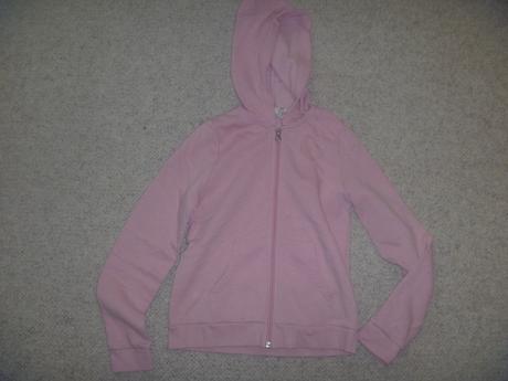 Růžová mikina s kapucí zn. h&m vel. 134/140, h&m,134