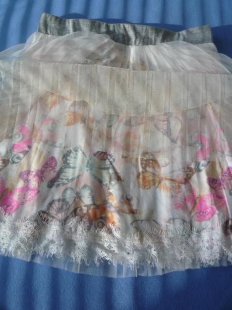 Motýkové sukně s šifonem vel. 146, f&f,152