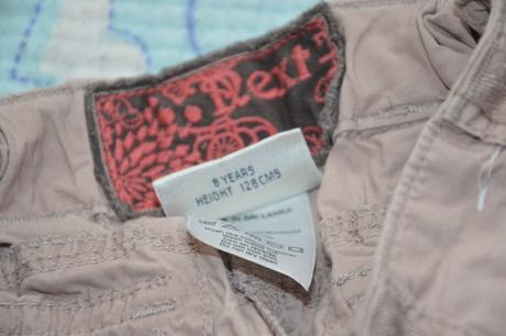 Plátěné kraťasy na donošení, regulace v pase, next,128