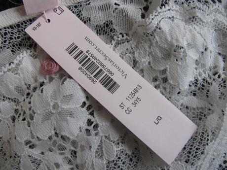 Krajkové bikinové bílé kalhotky victoria's sec, victoria's secret,l