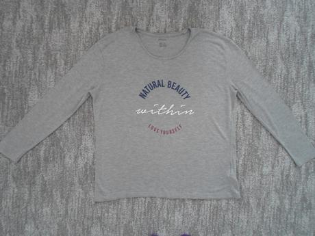 Šedé tričko triko 3/4 rukáv, esmara,m