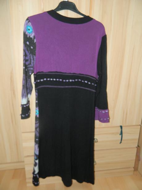 Dámské fialové úpletové šaty vel. 40/m, 40