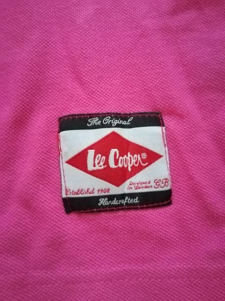 Pánské tričko polo růžové, lee cooper,l
