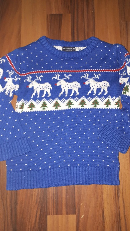 Zimní svetr se soby next 86, next,86