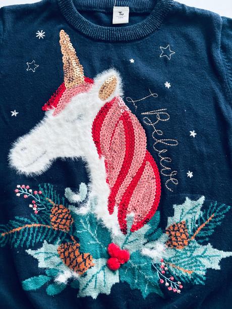 Svetr vánoční modrý - v.5/6 let zn. tu, 116