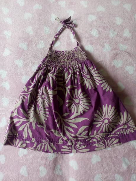 Bavlněné letní šaty, kolem krku s podšívkou, vertbaudet,92