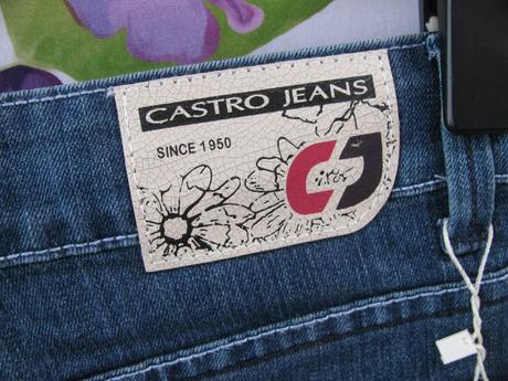 Džínová elastická minisukně, 34