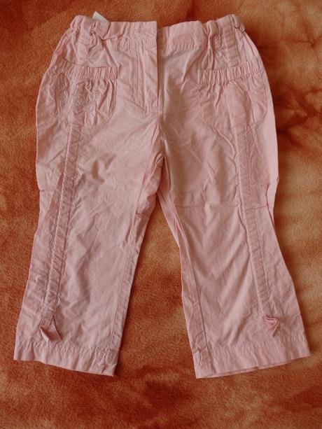 Růžové plátěné 3/4 kalhoty, coccodrillo,98