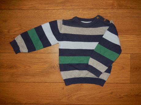 Pruhovaný svetr/svetřík, baby club,92